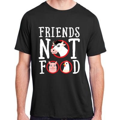 Friends Not Food Gift Vegan Animal Love Veganism Gift Adult ChromaSoft Performance T-Shirt