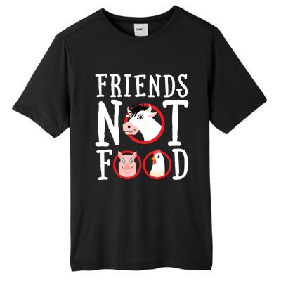 Friends Not Food Gift Vegan Animal Love Veganism Gift Tall Fusion ChromaSoft Performance T-Shirt