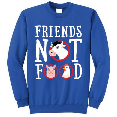 Friends Not Food Gift Vegan Animal Love Veganism Gift Sweatshirt