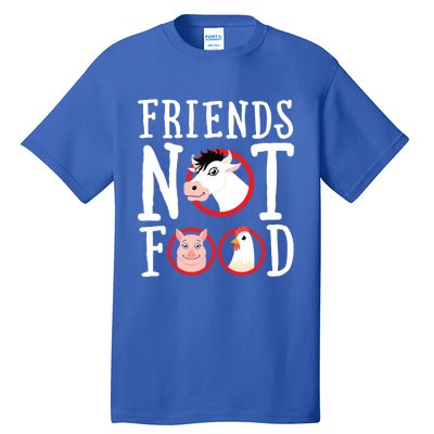 Friends Not Food Gift Vegan Animal Love Veganism Gift Tall T-Shirt