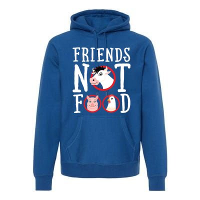 Friends Not Food Gift Vegan Animal Love Veganism Gift Premium Hoodie