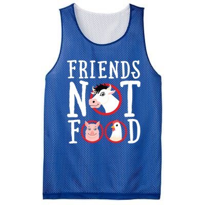 Friends Not Food Gift Vegan Animal Love Veganism Gift Mesh Reversible Basketball Jersey Tank