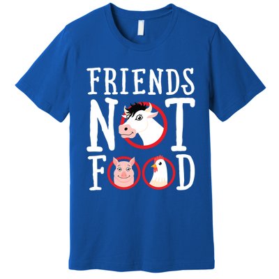 Friends Not Food Gift Vegan Animal Love Veganism Gift Premium T-Shirt