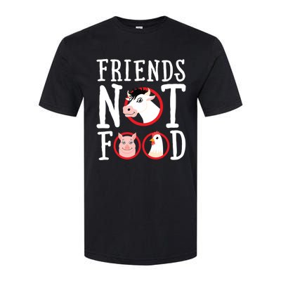 Friends Not Food Gift Vegan Animal Love Veganism Gift Softstyle® CVC T-Shirt