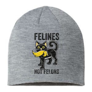 Felines Not Felons Anti Trump Cat Eating Trump Hair Sustainable Beanie