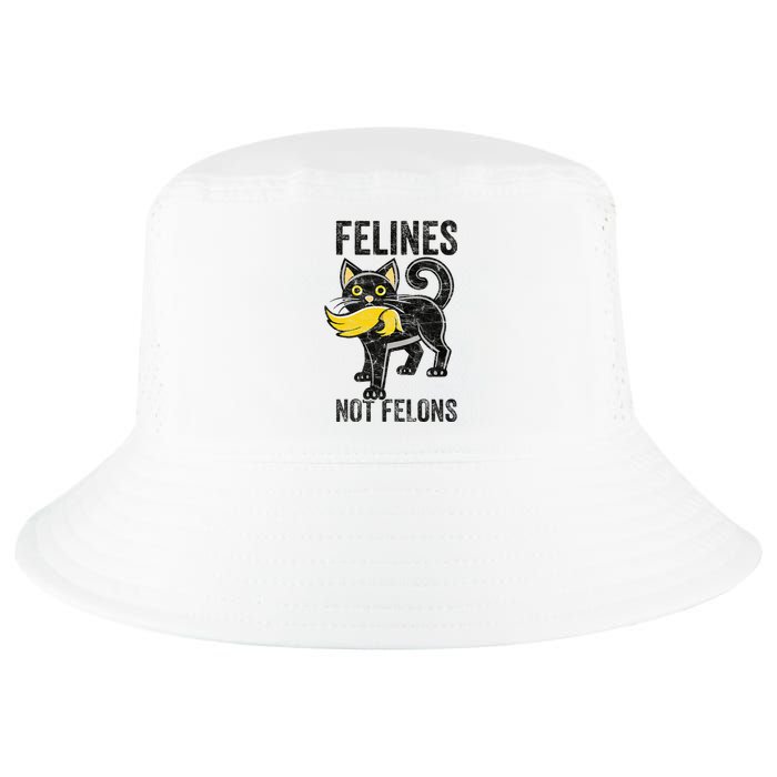 Felines Not Felons Anti Trump Cat Eating Trump Hair Cool Comfort Performance Bucket Hat