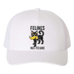 Felines Not Felons Anti Trump Cat Eating Trump Hair Yupoong Adult 5-Panel Trucker Hat