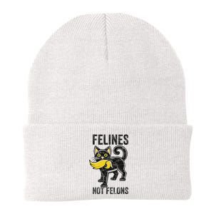 Felines Not Felons Anti Trump Cat Eating Trump Hair Knit Cap Winter Beanie