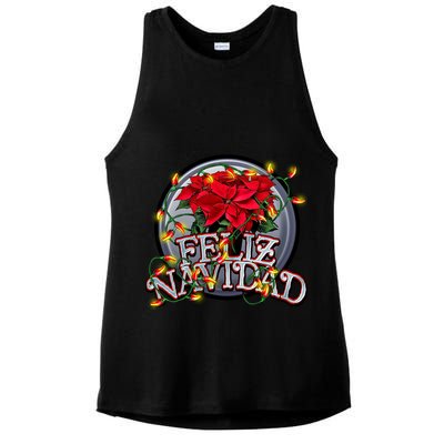 Feliz Navidad Ladies PosiCharge Tri-Blend Wicking Tank