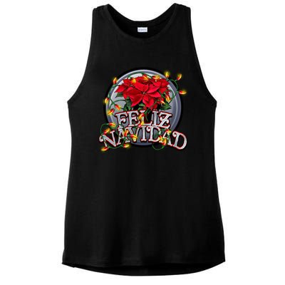 Feliz Navidad Ladies PosiCharge Tri-Blend Wicking Tank