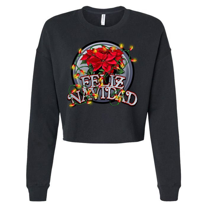 Feliz Navidad Cropped Pullover Crew