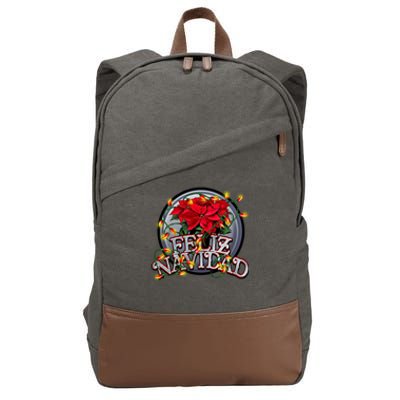 Feliz Navidad Cotton Canvas Backpack