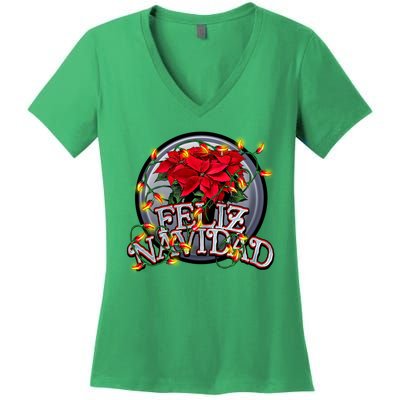 Feliz Navidad Women's V-Neck T-Shirt