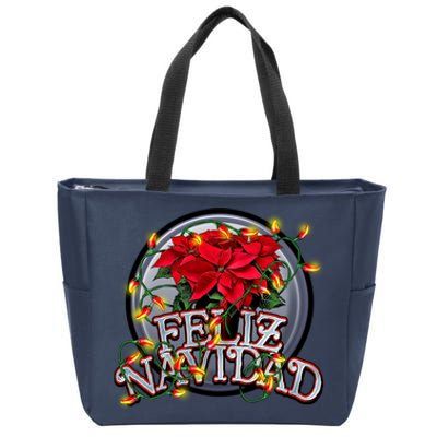 Feliz Navidad Zip Tote Bag