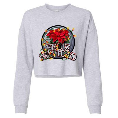 Feliz Navidad Cropped Pullover Crew