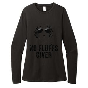 Funny No Fluffs Given Sheepadoodle Doodle Dog Mom Dad Womens CVC Long Sleeve Shirt