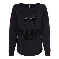 Funny No Fluffs Given Sheepadoodle Doodle Dog Mom Dad Womens California Wash Sweatshirt