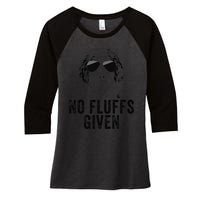 Funny No Fluffs Given Sheepadoodle Doodle Dog Mom Dad Women's Tri-Blend 3/4-Sleeve Raglan Shirt