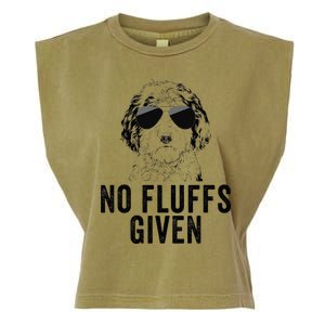 Funny No Fluffs Given Sheepadoodle Doodle Dog Mom Dad Garment-Dyed Women's Muscle Tee