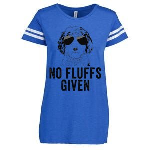 Funny No Fluffs Given Sheepadoodle Doodle Dog Mom Dad Enza Ladies Jersey Football T-Shirt