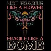 Feminist Not Fragile Like A Flower Fragile Like A Bomb Wool Snapback Cap