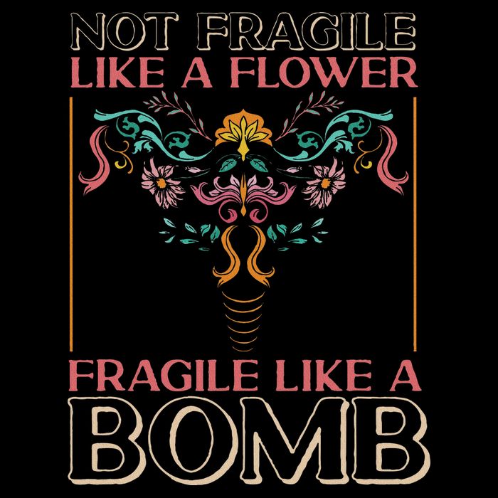 Feminist Not Fragile Like A Flower Fragile Like A Bomb Wool Snapback Cap