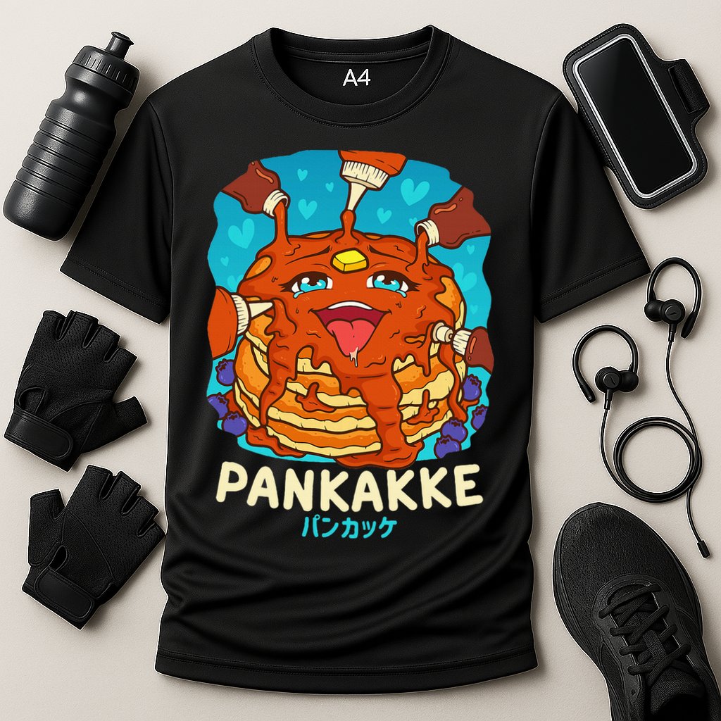 Funny Naughty Foodie Pun Kawaii Pankakke Japanese Pancake Cooling Performance Crew T-Shirt