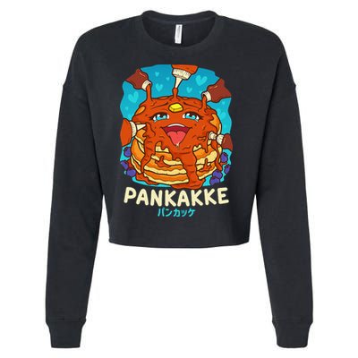 Funny Naughty Foodie Pun Kawaii Pankakke Japanese Pancake Cropped Pullover Crew