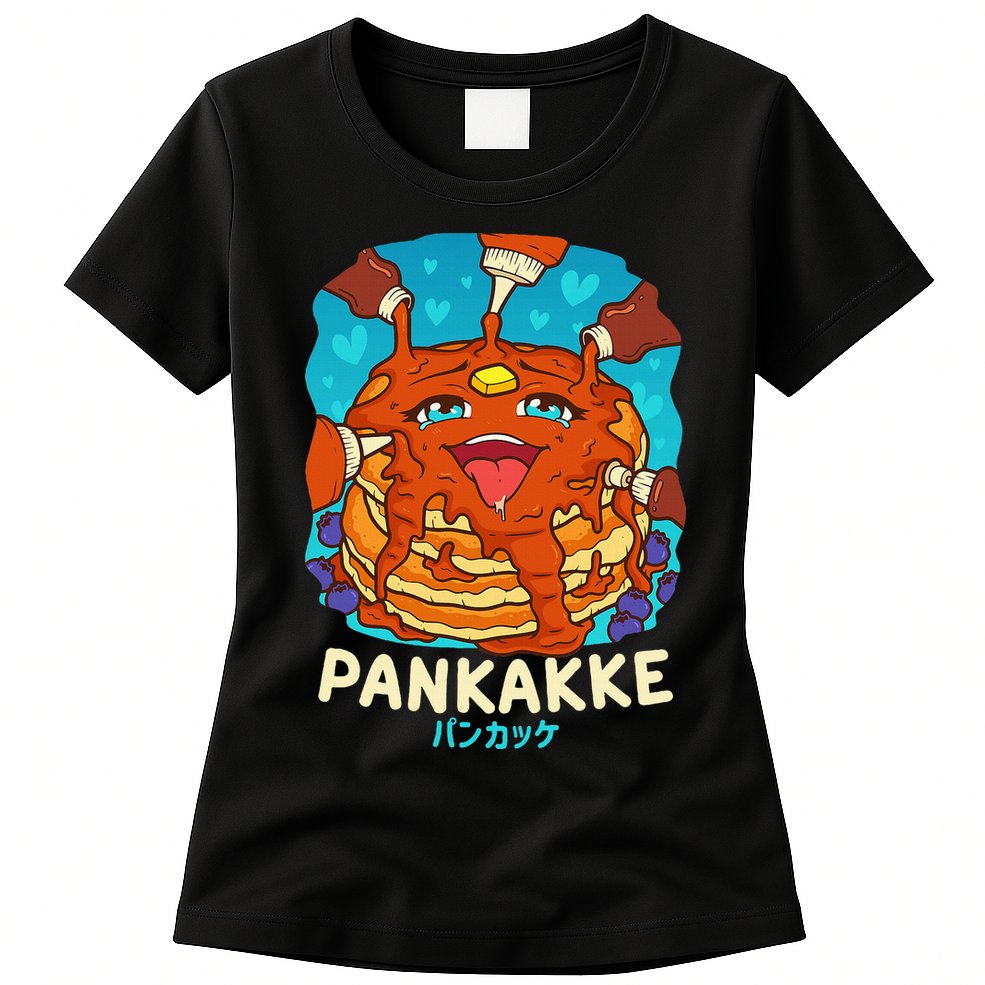 Funny Naughty Foodie Pun Kawaii Pankakke Japanese Pancake Womens T-Shirt