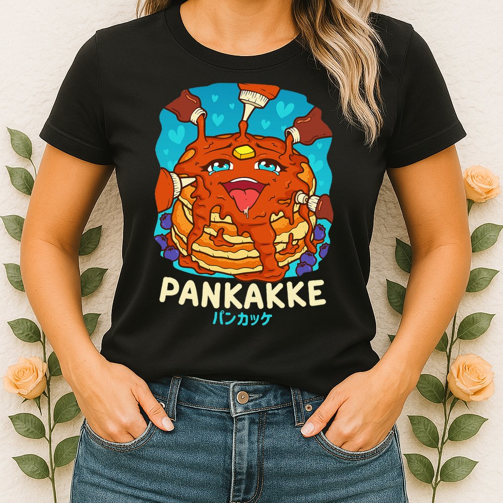 Funny Naughty Foodie Pun Kawaii Pankakke Japanese Pancake Womens T-Shirt