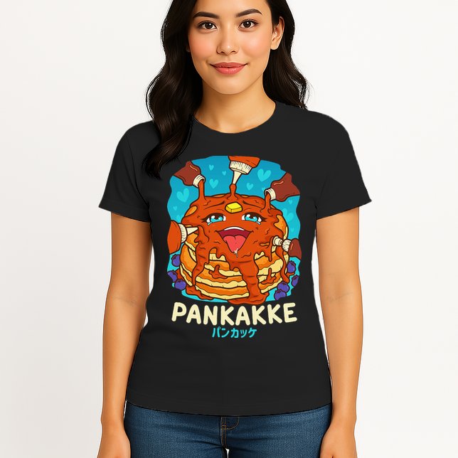 Funny Naughty Foodie Pun Kawaii Pankakke Japanese Pancake Womens T-Shirt