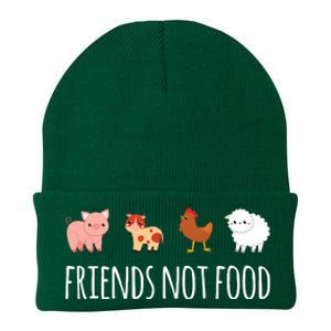 Friends Not Food Vegetarian Vegan Knit Cap Winter Beanie