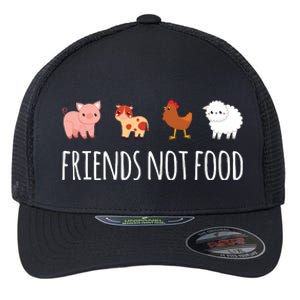 Friends Not Food Vegetarian Vegan Flexfit Unipanel Trucker Cap