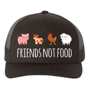 Friends Not Food Vegetarian Vegan Yupoong Adult 5-Panel Trucker Hat