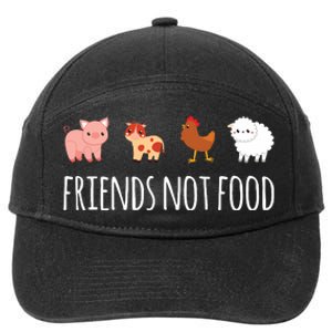 Friends Not Food Vegetarian Vegan 7-Panel Snapback Hat