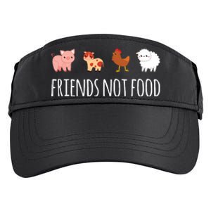 Friends Not Food Vegetarian Vegan Adult Drive Performance Visor