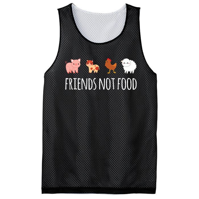 Friends Not Food Vegetarian Vegan Mesh Reversible Basketball Jersey Tank