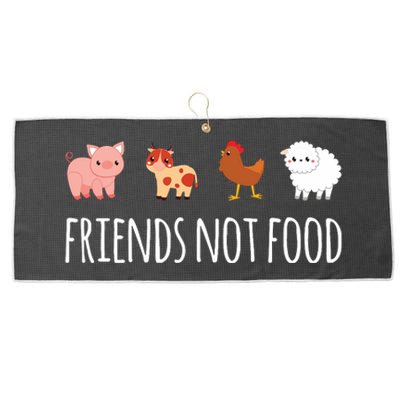 Friends Not Food Vegetarian Vegan Large Microfiber Waffle Golf Towel