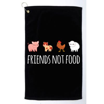 Friends Not Food Vegetarian Vegan Platinum Collection Golf Towel