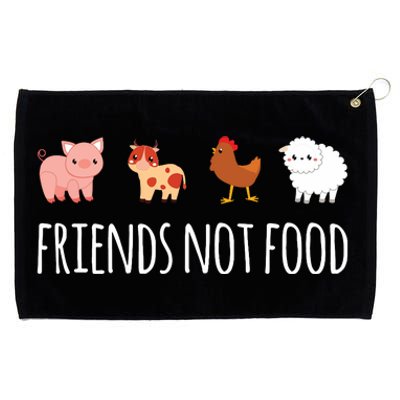 Friends Not Food Vegetarian Vegan Grommeted Golf Towel