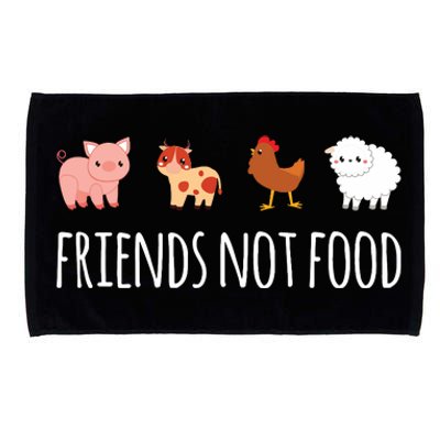 Friends Not Food Vegetarian Vegan Microfiber Hand Towel