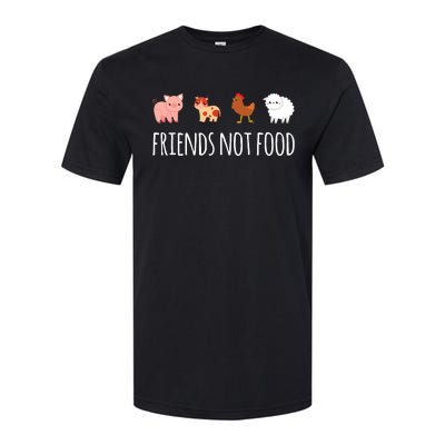 Friends Not Food Vegetarian Vegan Softstyle® CVC T-Shirt