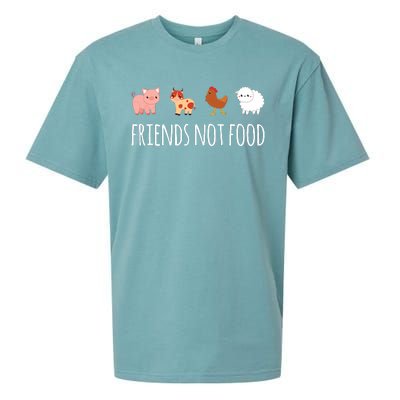 Friends Not Food Vegetarian Vegan Sueded Cloud Jersey T-Shirt