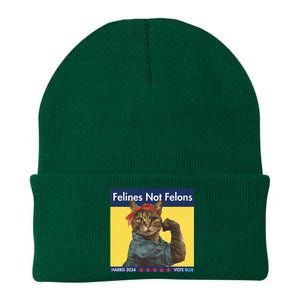 Felines Not Felons Childless Cat Lady Voting Kamala Harris Knit Cap Winter Beanie