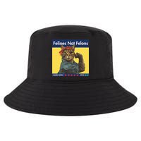 Felines Not Felons Childless Cat Lady Voting Kamala Harris Cool Comfort Performance Bucket Hat
