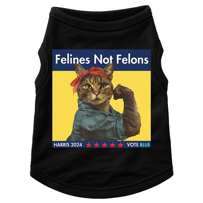 Felines Not Felons Childless Cat Lady Voting Kamala Harris Doggie Tank