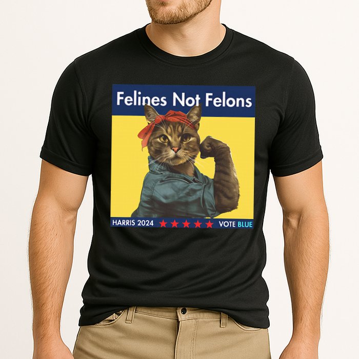 Felines Not Felons Childless Cat Lady Voting Kamala Harris Performance Shirt