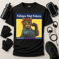 Felines Not Felons Childless Cat Lady Voting Kamala Harris Performance Shirt