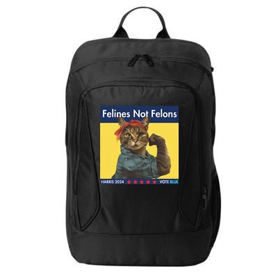 Felines Not Felons Childless Cat Lady Voting Kamala Harris City Backpack