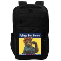 Felines Not Felons Childless Cat Lady Voting Kamala Harris Impact Tech Backpack